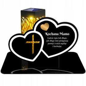   Znicz Solarny LED Premium XL con Decorazioni in Oro - Lume Eterno con Sensore Crepuscolare