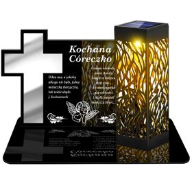   ZNICZ SOLARNY LED PREMIUM XL Con Decorazioni Dorate - Eco-friendly e Durevole