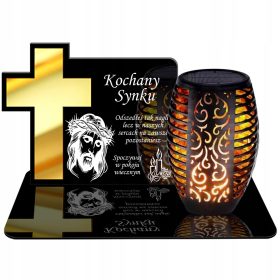   Znicz Solarny LED PREMIUM XL con Effetto Fiamma - Luce Solare Ecologica