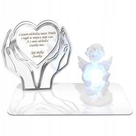   Angioletto LED Colorato con Cuore Luminoso - Statuetta Ecologica Multi-Colore