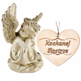   Angioletto Custode Solare con Corona Luminosa per Giardino o Tomba, 16 cm