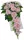Composizione Floreale Funebre a Forma di Cuore con Rose Rosa