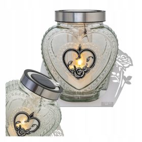   Znicz Solarny Szkło i Stal LS20-1S - Elegancki i Ekologiczny