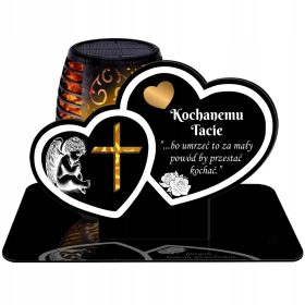   Znicz Solarny LED PREMIUM XL con Effetto Fiamma e Sensore Crepuscolare