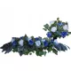 Set di Composizioni Floreali per Cimitero in Bianco e Blu