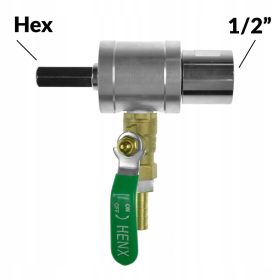    Adattatore girevole per foratura a umido da 1/2 femmina a 10 mm esagonale TITANIO