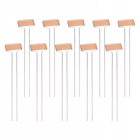    10 PEZZI DI ETICHETTE/TARGHETTE IN METALLO RESISTENTI PER LA MARCATURA DELLE PIANTE DA GIARDINO