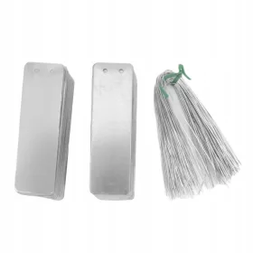    100 ETICHETTE METALLICHE BIFACCIALI PER GIARDINAGGIO ESTERNO