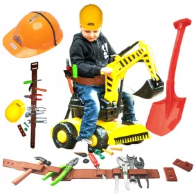    MEGA GRANDE ESCAVATORE JEDZIK + CINTURA PER ATTREZZI + CASCO