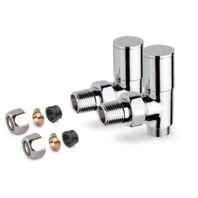  Set valvole per radiatori APM Cromo Cu RAME