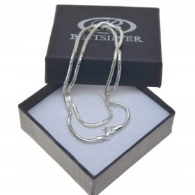    Catena a serpente da donna in argento 925 da 2 mm 60 cm di spessore