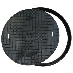    PORTELLONE rotondo in GHISA AO 600. Coperchio fossa settica in ghisa