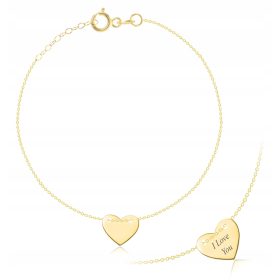  BRACCIALE A GAMBA CON CUORE IN ORO CELEBRITY 333