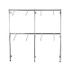 Scaffale da negozio, tubo ovale, 1,8 m, grucce, supporti, C1