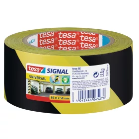 Nastro di avvertenza tesa giallo e nero 66 mx 50 mm
