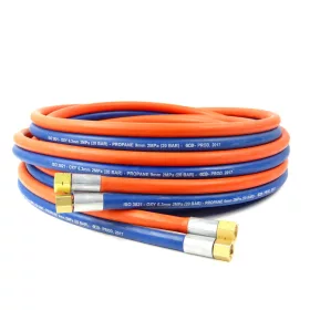   Tubo in gomma DUET Bruciatore-Riduttore propano-ossigeno 10 m
