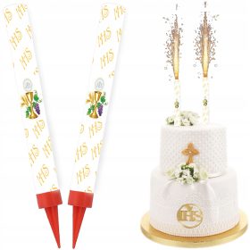    TORTA COMUNIONE FONTANA Gara Prima SANTA COMUNIONE IHS 18cm 2 pz.