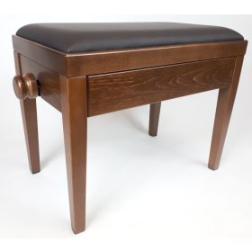  Tavolino ETIUDA, noce scuro, pelle marrone, E-KALI