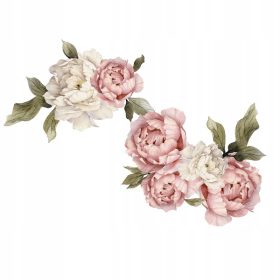   Adesivo Murale di Alta Qualità e Design Esclusivo - 2 Fogli con Fiori