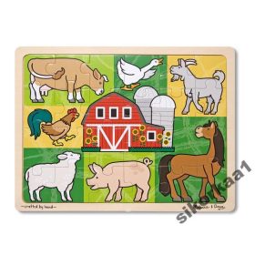  MELISSA DOUG FARMA PUZZLE IN LEGNO MOSAICO 24 PEZZI.