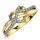  ANELLO DI FIDANZAMENTO IN ORO 333 ZIRCONI 8K r19