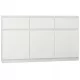 Cassettiera moderna Mobene 120 x 40 x 98 cm bianco opaco