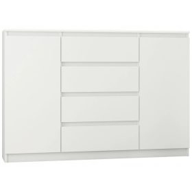  Cassettiera moderna Mobene 140 x 40 x 98 cm bianco opaco
