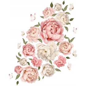  Set Adesivi Murali Fiori Peonie 2 60X100 cm