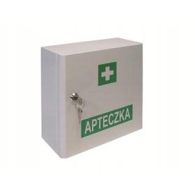   Kit di pronto soccorso pensile in metallo con chiave e accessori