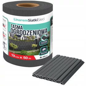    NASTRO RECINZIONE 19cmx50m +COPERTURA UV PER RECINZIONI A PANNELLI RECINZIONE ANTRACITE
