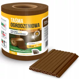    Nastro da recinzione Linarem SiatkiSieci 19 cm x 35 m marrone