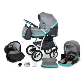  PASSEGGINO PER BAMBINI VERDI OPTIMA NERO/LIMITED 3IN1