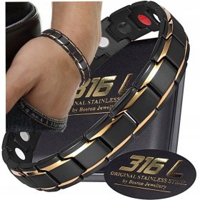    BRACCIALETTO SALUTE NERO BRACCIALETTO FORTE MAGNETICO DA UOMO ORIGINALE