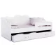 Letto AJKmeble Lili 80 x 180 cm bianco