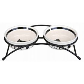    Ciotola singola sospesa in ceramica Trixie bianco, nero 0,6 l