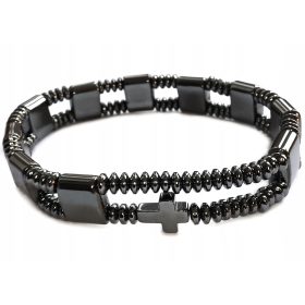  BRACCIALE ROSARIO DA POLSO UOMO - EMATITE