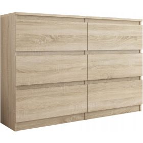    Cassettiera moderna Mobene 140 x 30 x 77 cm, rovere Sonoma opaco