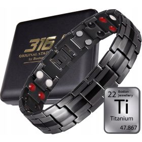    BRACCIALE DELLA SALUTE IN TITANIO BRACCIALE MAGNETICO TITANIO PURO AD ALTA POTENZA