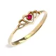  Anello CUORE IN ORO con RUBINO. impegno 24 ore su 24