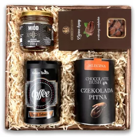  CESTINO REGALO set regalo caffè cioccolato miele