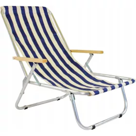    Sedia a sdraio E-Sezon Sedia a sdraio tradizionale in alluminio, blu navy