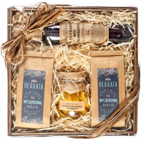  CESTINO REGALO, set REGALO tè al limone e sciroppi