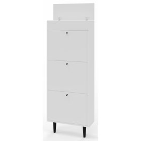  Scarpiera Matkam 55 x 141 x 21 cm bianca