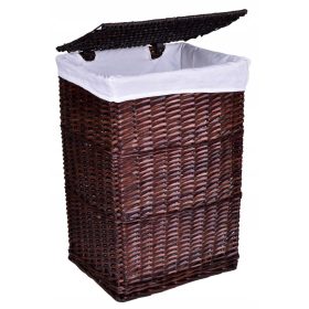    Portabiancheria da appoggio Gockowiak da 72 l, tonalità del marrone e del beige