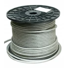 Fune d'acciaio in PVC, 200 m, diametro 4 mm