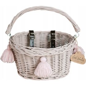  CESTINO PER BICICLETTA CON MANICO PER BAMBINI, ROSA DIRTY