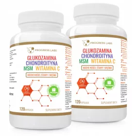   Glucosamina Condroitina MSM e Vitamina C di Progress Labs - Supporto Completo per le Articolazioni