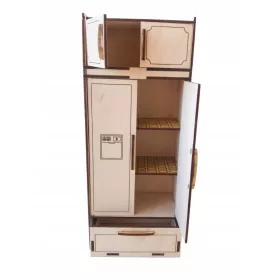    mobili per bambole in legno, mobili per frigorifero da 30 cm