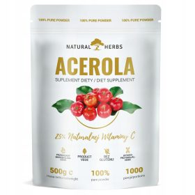  ACEROLA FORTE 500mg di NATURAL HERBS® - 125mg di Vitamina C Naturale per Dose