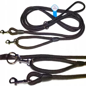    Guinzaglio per cani in corda rimovibile 10 - 6,3 - 5 m. Grasso
